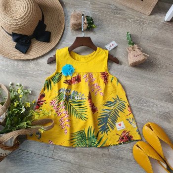 Áo sát nách đũi tơ bé gái size 6-10- AD5045